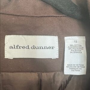 Alfred Dunner Chocolate Brown Outerwear